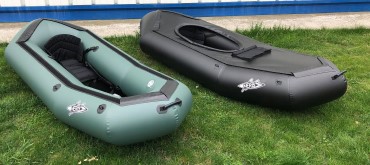 Olive Green and Black Neris BigFun Expedition (EXP) pack rafts